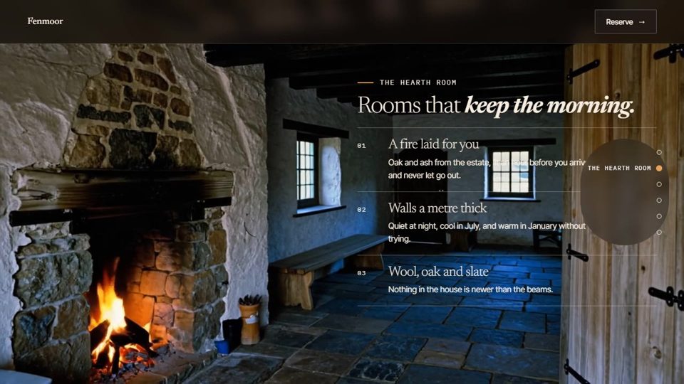 The one-take page: a farmhouse hearth room
